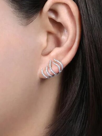 Silver plated beautiful korean earring for girls & womens