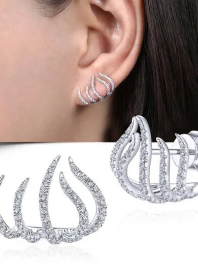 Silver plated beautiful korean earring for girls & womens
