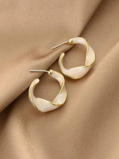 White round shape korean earring for girls & womens