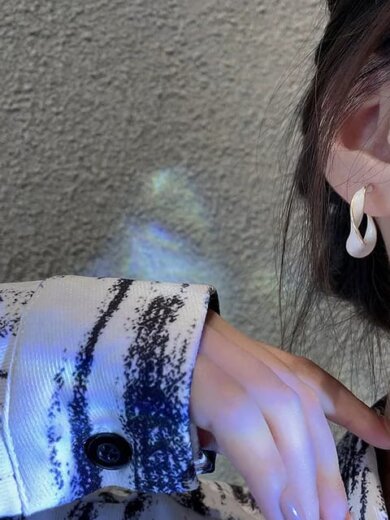 White round shape korean earring for girls & womens