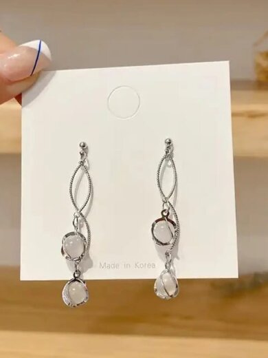 Beautiful white korean design earring for girls & womens