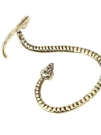 Snake shape gold plated korean earring for girls & womens