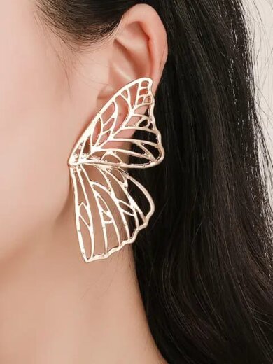 Butterfly shape gold plated korean earring for girls & womens