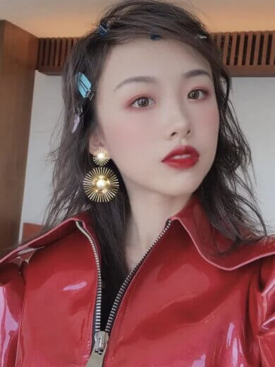 Sunflower shape gold plated beautiful korean earring for girls & womens