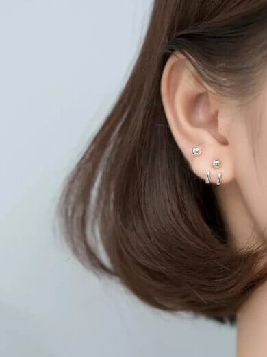 Silver plated korean desigen earring for girls & womens