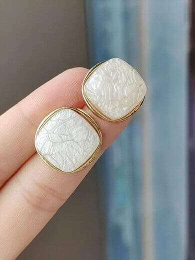 Beautiful white stylish korean earring for girls & womens