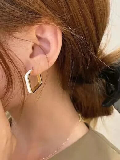 White stylish korean earring for girls & womens