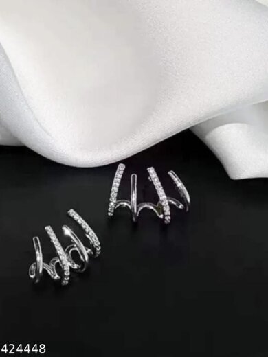 Silver plated beautiful korean top earring for girls & womens