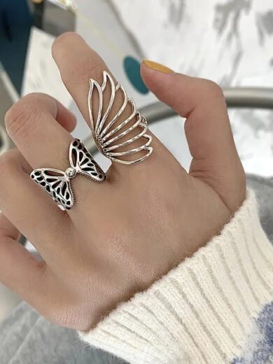 Beautiful unique korean ring 2 / piece per set for girls & womens