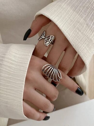 Beautiful unique korean ring 2 / piece per set for girls & womens